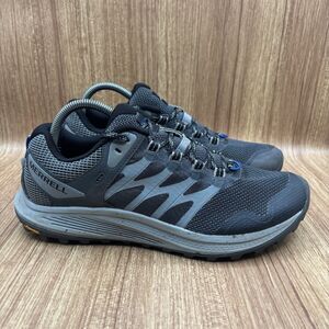 Merrell NOVA 3 Low Mens 9.5 Gray Blue Trail Running Shoes Outdoor Hiking Camp